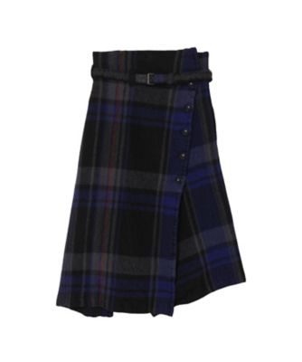 ＜Y’s (Women)＞ＦＥＬＴＥＤ　ＷＯＯＬ　ＡＳＹＭＭＥＴＲＩＣ　ＳＫＩＲＴ　ＹＸーＳ１９ー１１８